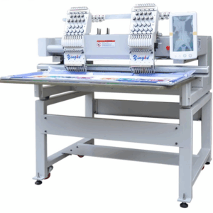 2 Head Embroidery Machine with 15 Needles per Head and Large Embroidery Area